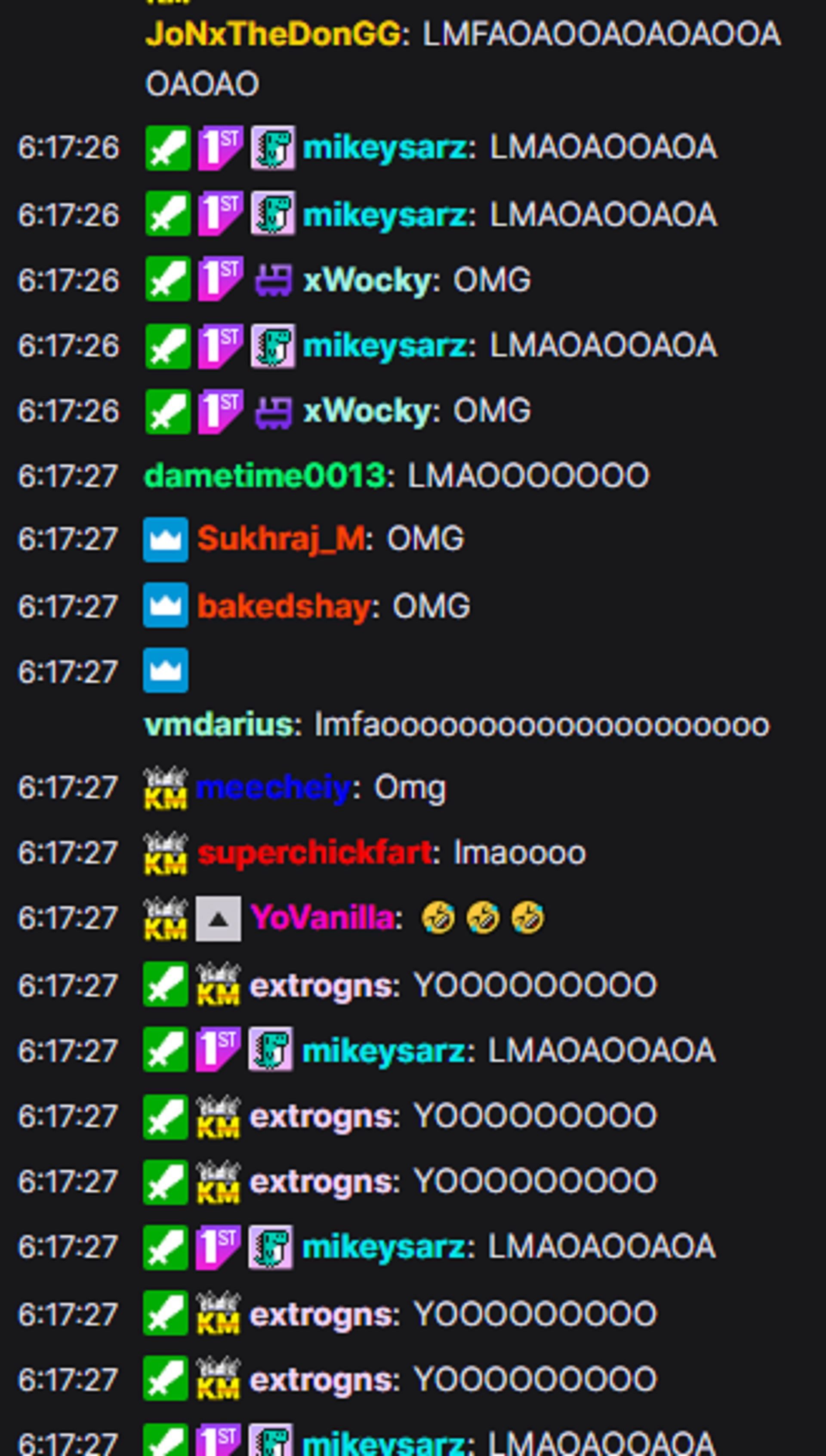 Twitch chat loses it after Alex&#039;s response (Image via Twitch/IamKaiCenat)