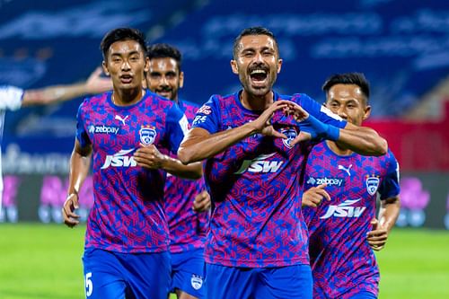 Iman Basafa scored Bengaluru FC's first goal of the match (PC:ISL Media)