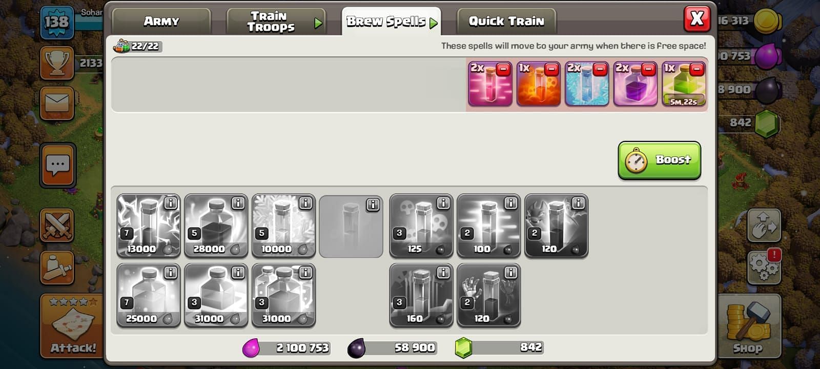 Clash of Clans Lavaloon Spell Combination (Image via YouTube/Clash with Harry)