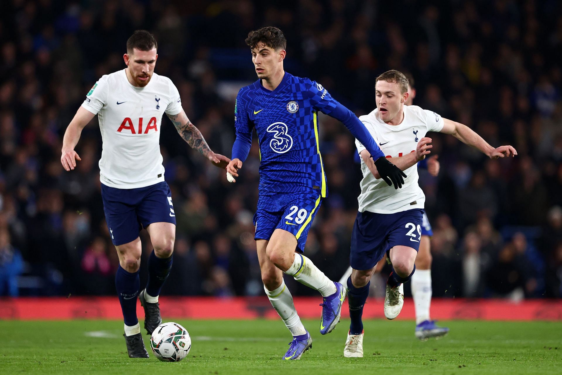 Kai Havertz in action against Tottenham Hotspur