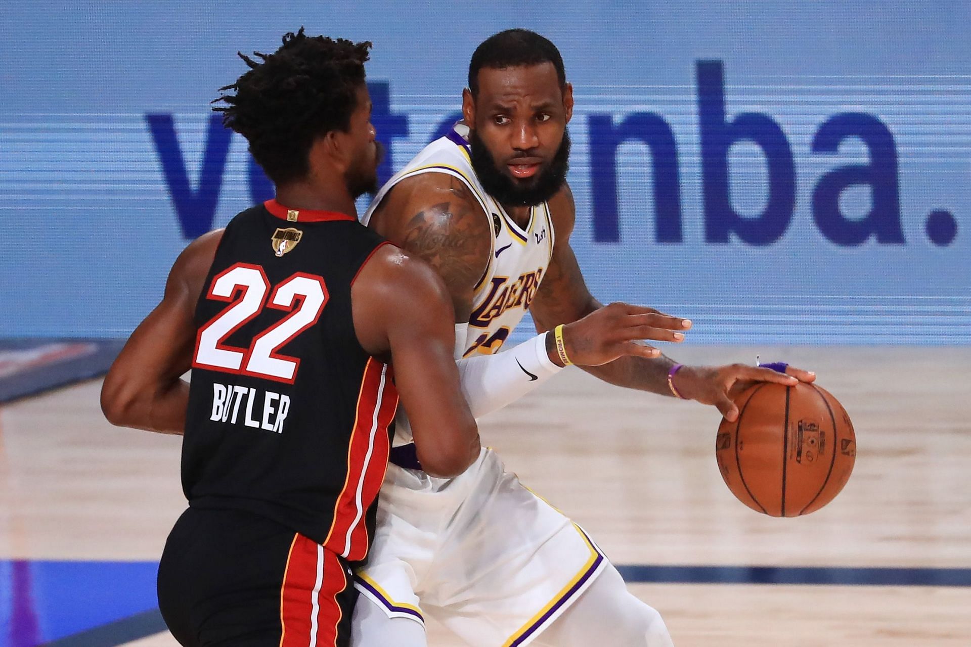 Jimmy Butler had the better of LeBron James on Sunday as the Miami Heat beat the LA Lakers