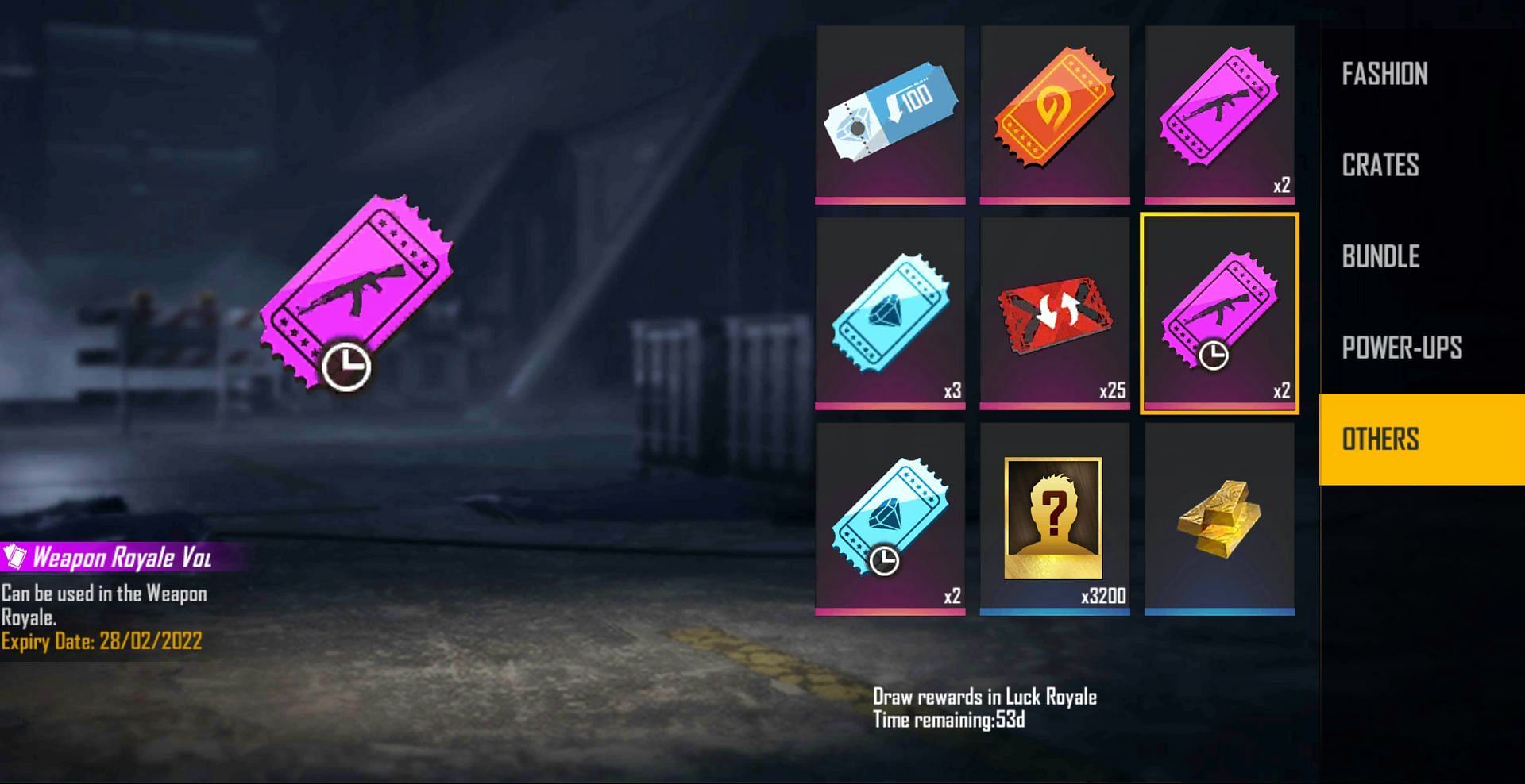 Weapon Royale Vouchers (Image via Free Fire)