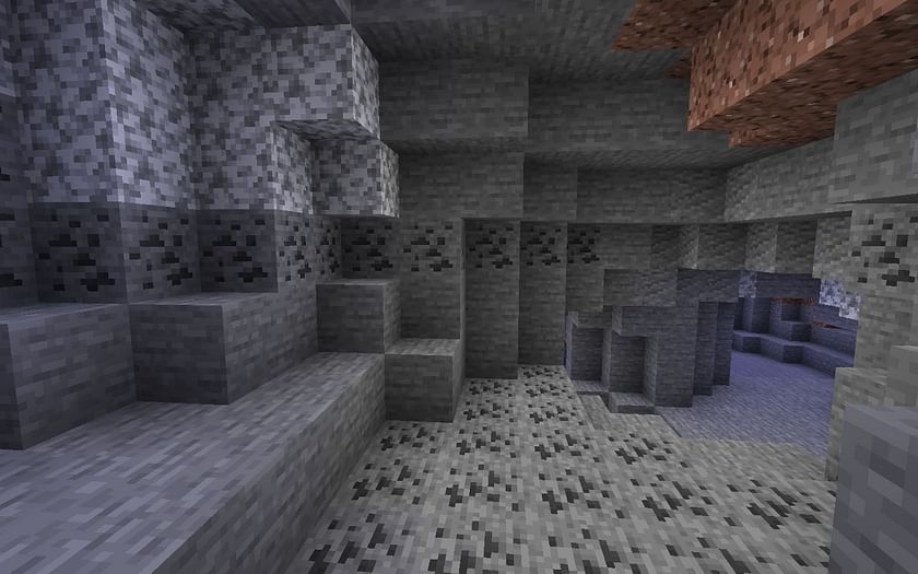 Coal ore can now generate in massive blobs thanks to the 1.18 update (Image via Mojang)