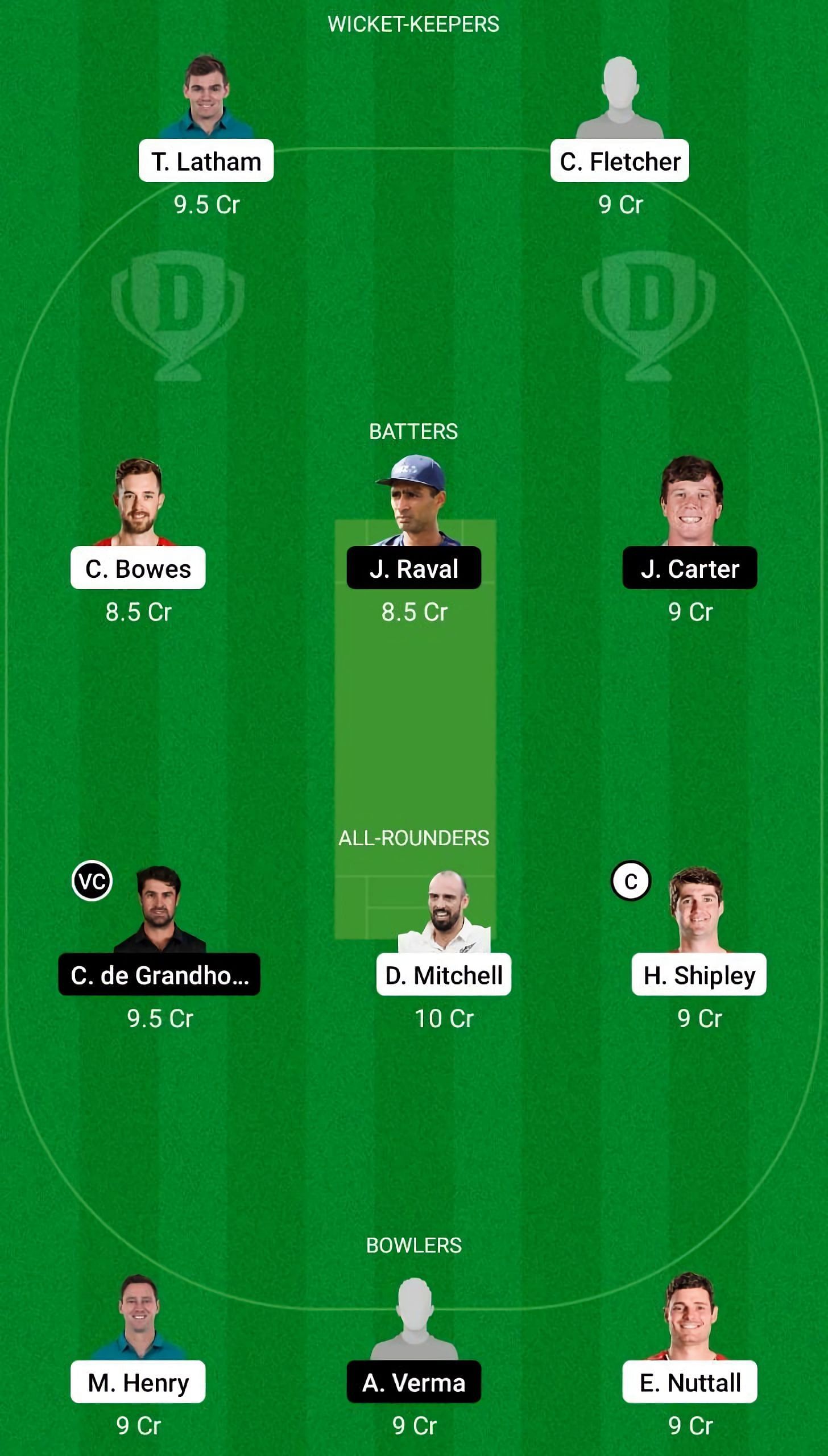 CTB vs NB Dream11 Fantasy Suggestion #1