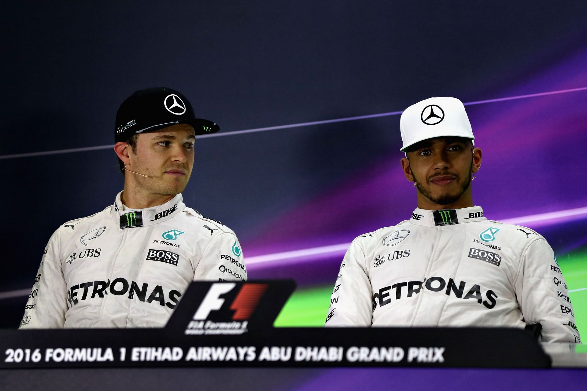 Nico Rosberg (left) and Lewis Hamilton (right) partnered at Mercedes between 2013 and 2016