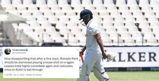 "Rishabh Pant is not a Test No. 6" - Twitter lashes out at India's wicketkeeper-batter after he throws away his wicket in Cape Town