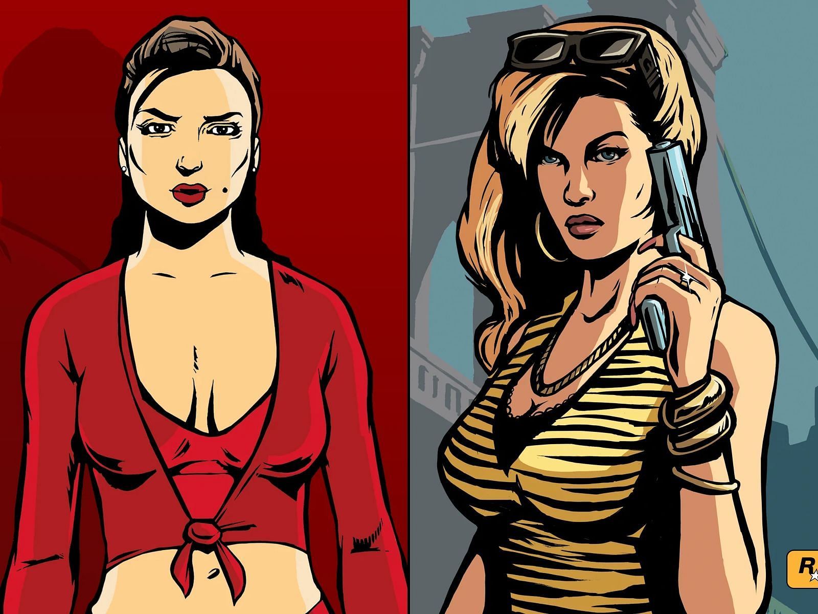 GTA 3&#039;s Maria versus Liberty City Stories&#039; Maria (Image via Rockstar Games)