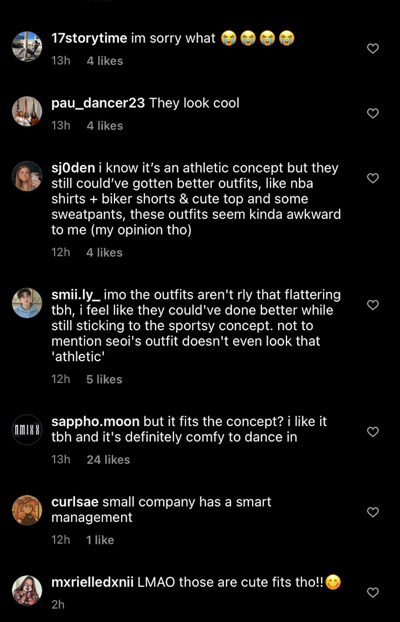 Netizens comment on the outfits worn by H1-KEY (Image via Instagram)