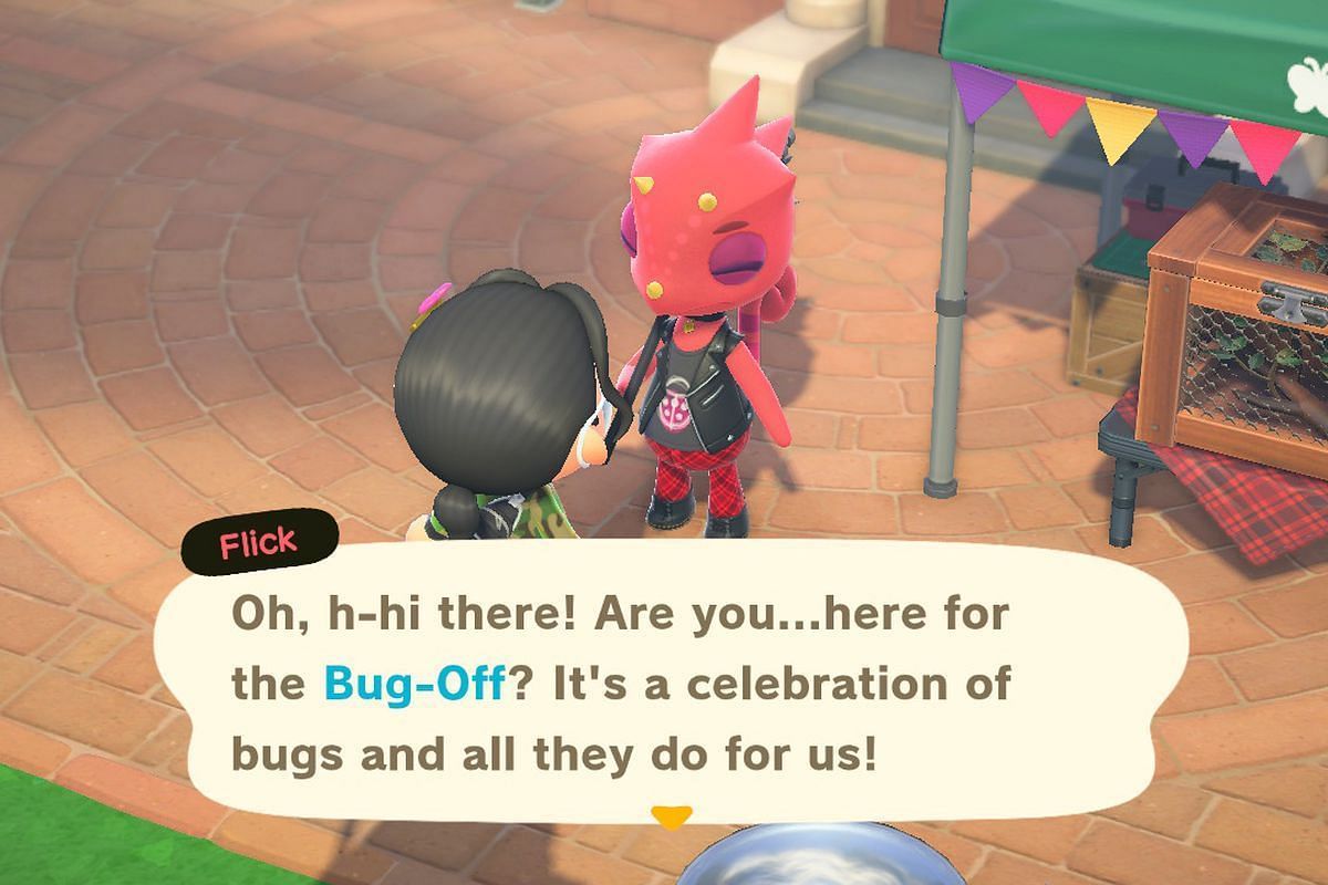 Flik hosts the monthly Bug Off events during the summer in Animal Crossing (Image via Nintendo)