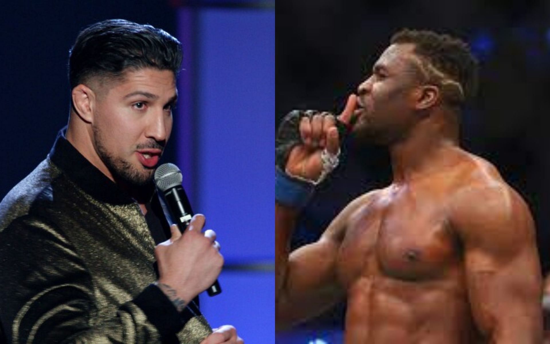 Brendan Schaub (L) and Francis Ngannou (R)