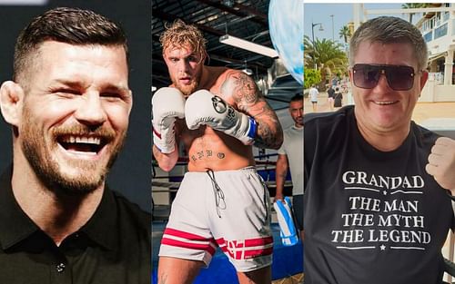 Michael Bisping (L), Jake Paul (M), Ricky Hatton (R) [Image Credits: @jakepaul @rickyhitmanhatton on Instagram]