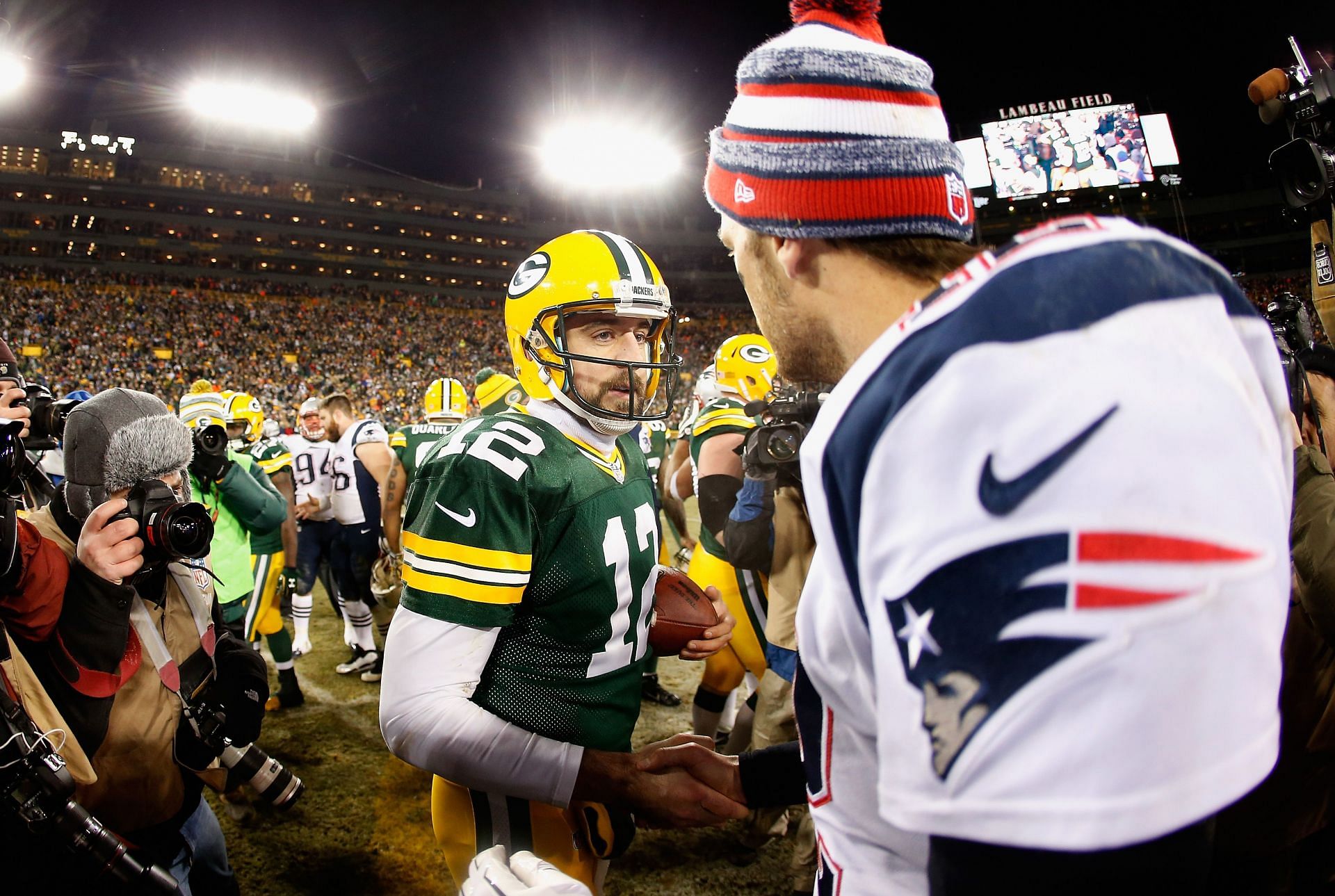 Sunday Night Football on NBC on X: .@AaronRodgers12 has now tied Joe  Montana for second-most postseason passing touchdowns in NFL history.  @TomBrady - 80 Joe Montana - 45 Aaron Rodgers - 45