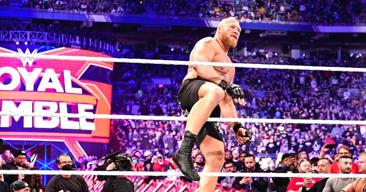 Brock Lesnar won the men&#039;s Royal Rumble match as the final entrant.