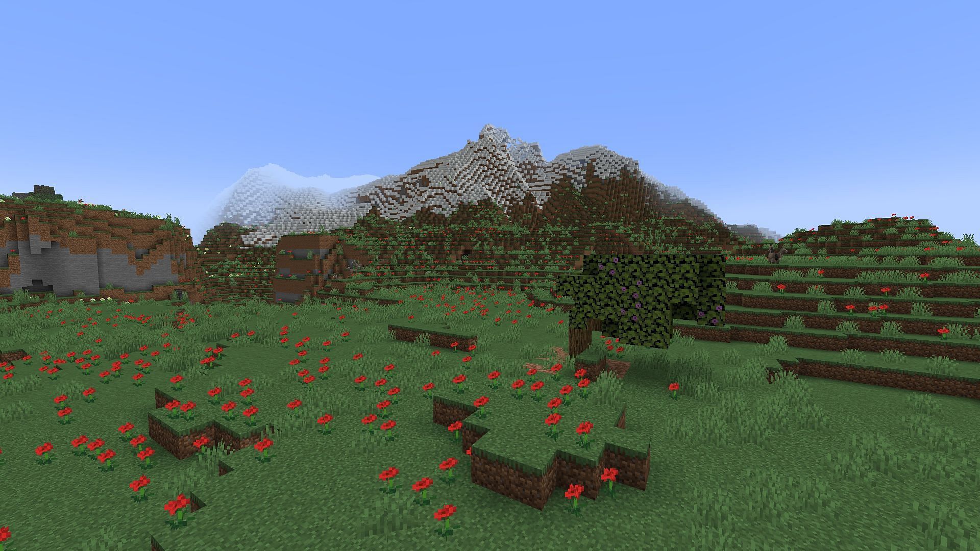 Finding flowers in version 1.18 (Image via Minecraft)