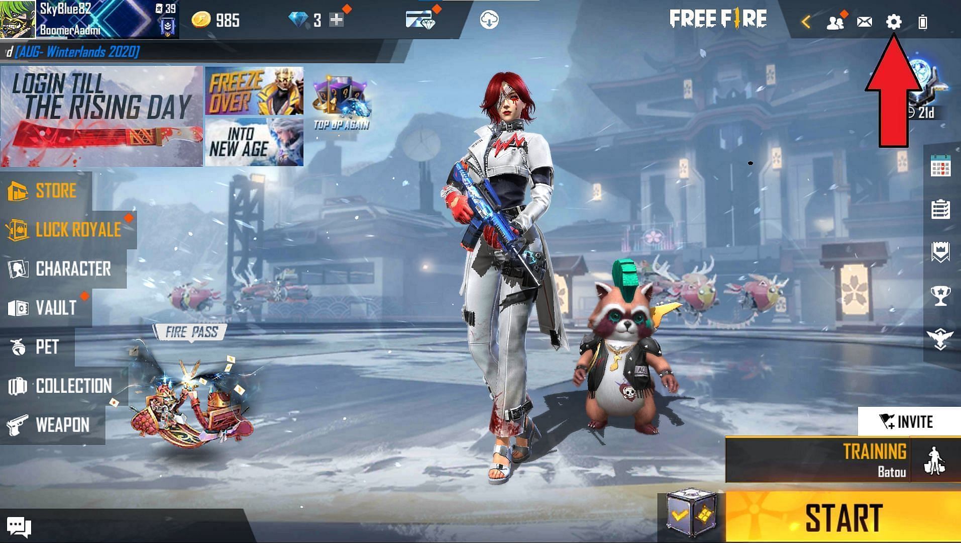 Free Fire settings to change the sensitivity (Image via Garena)