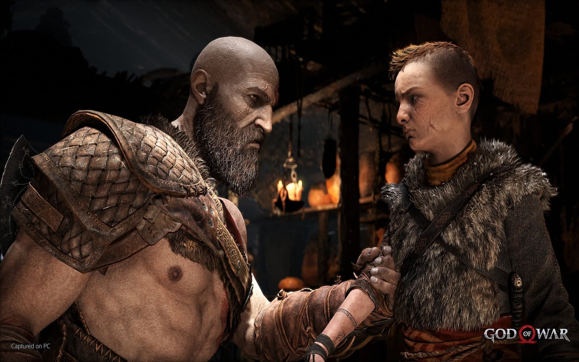 Kratos is protective of his son Atreus (Image via Sony Interactive Entertainment)