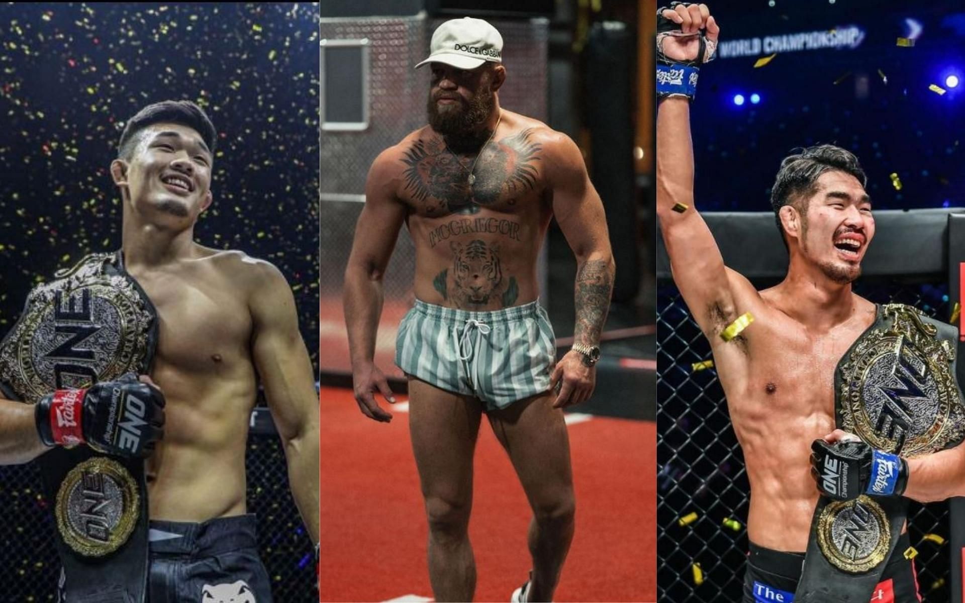 Former ONE Championship lightweight champ Christian Lee (left) and current lightweight king Ok Rae Yoon (right) could give Conor McGregor (center) good a challenge at either 155 or 170 pounds. (Image courtesy: @christianleemma, @thenotoriousmma and @ok_raeyoon on Instagram)