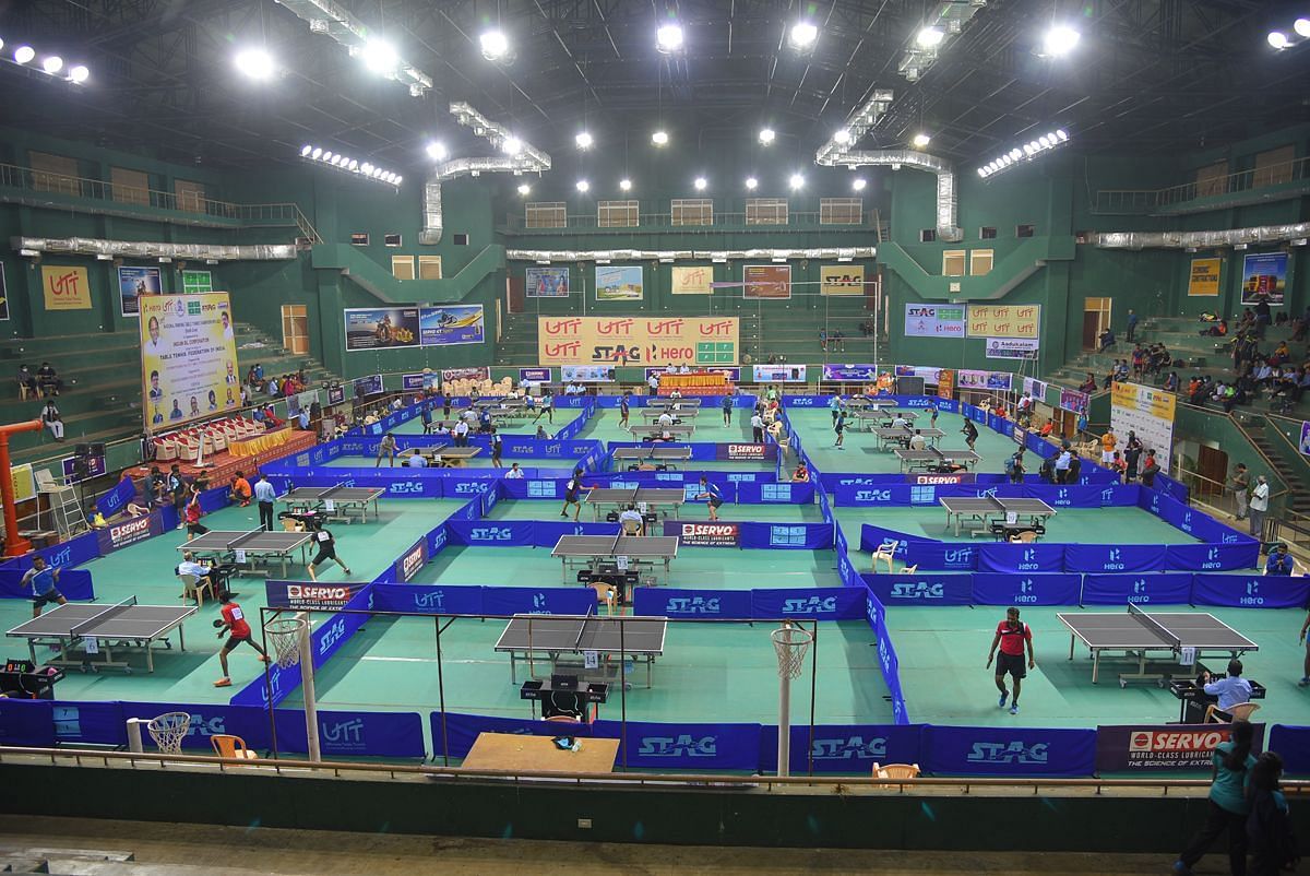 A general view of a national-level table tennis tournament in progress. (PC: TTFI)