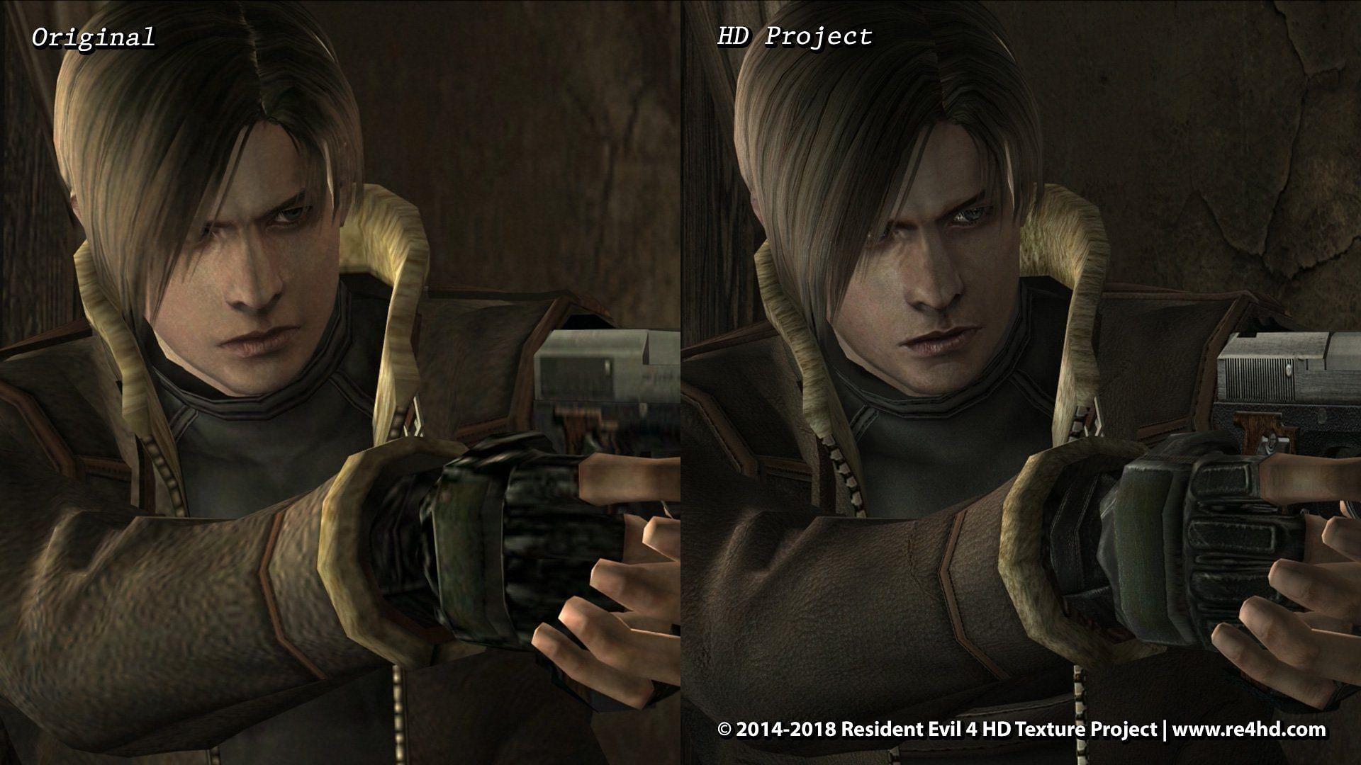 Comparison between original and HD Project (Image via re4hd.com)