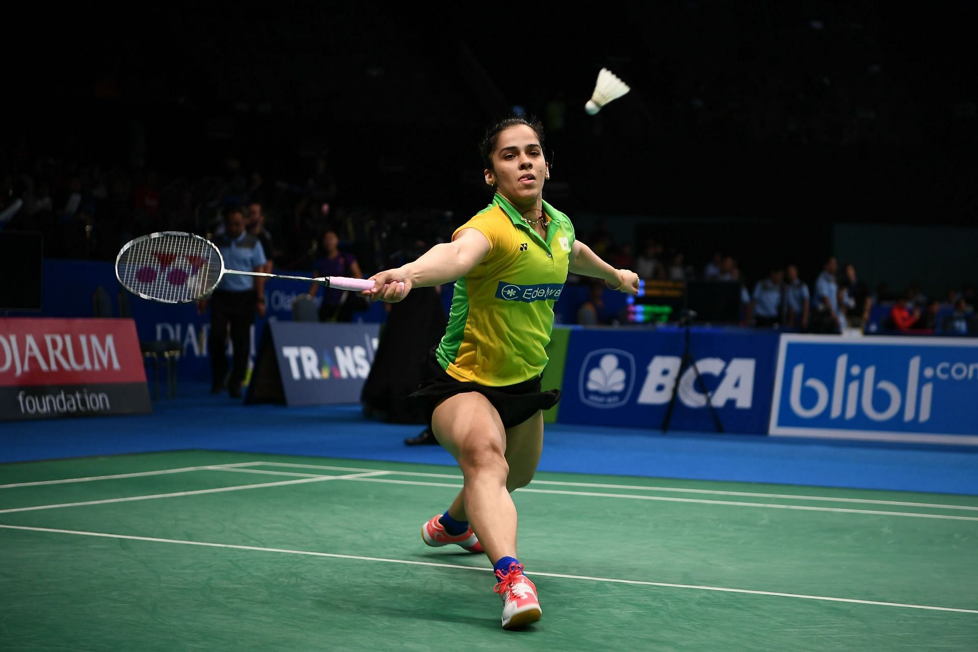 Saina Nehwal in action at the BCA Indonesia Open 2017