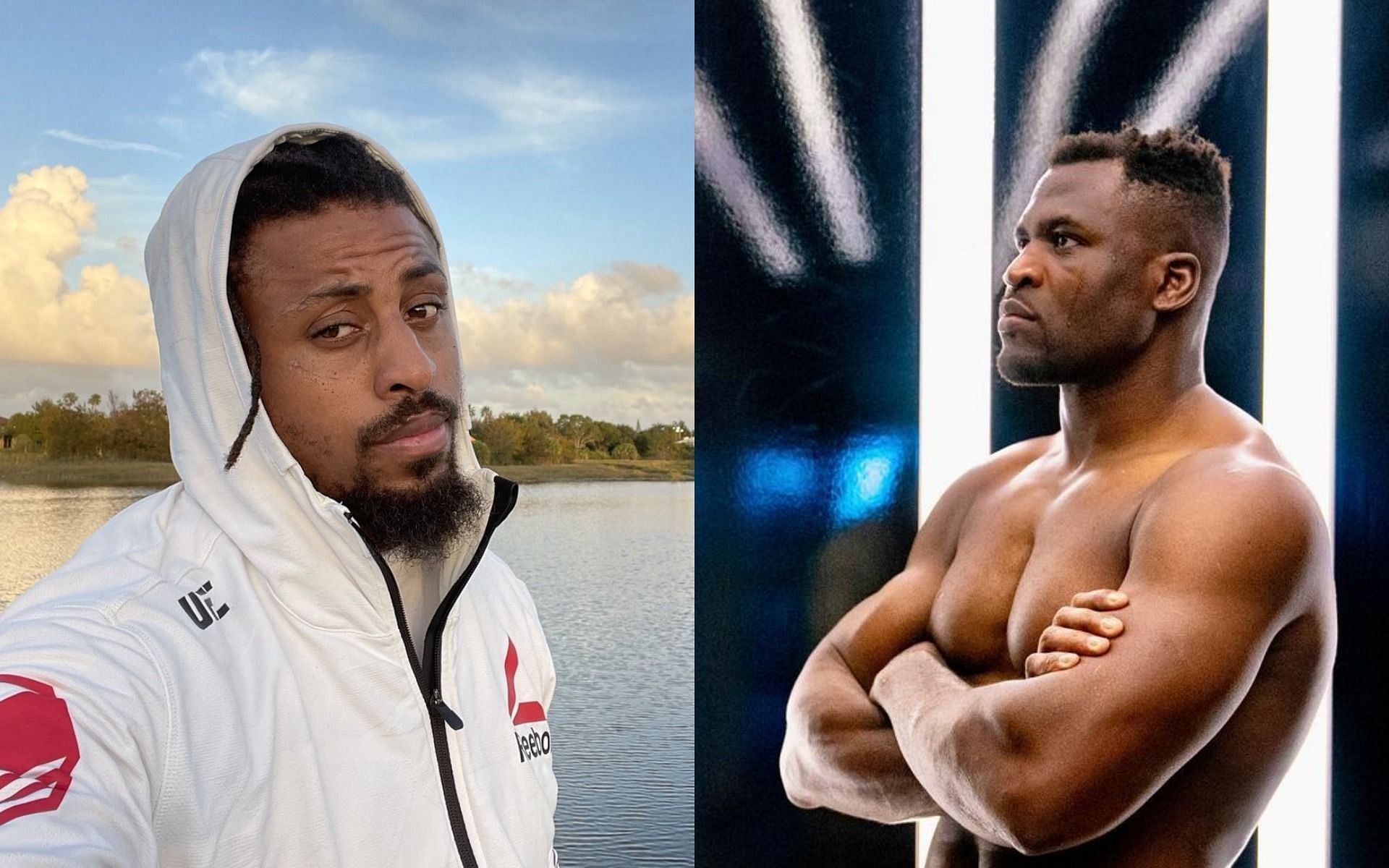 Greg Hardy (left), Francis Ngannou (right) [Images courtesy: @greghardyjr @francisngannou on Instagram]