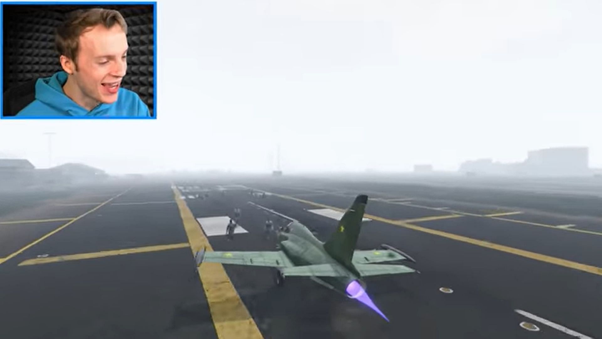 Nought runs over some zombies in a military jet (Image via Sprotskeeda)