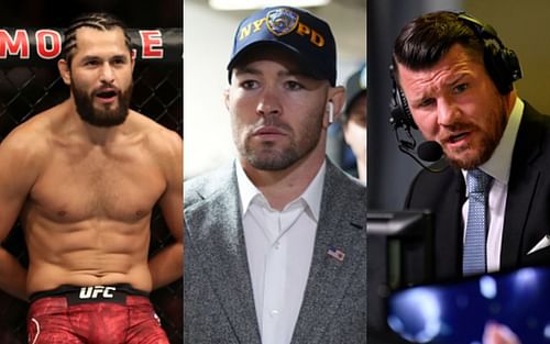 Jorge Masvidal (left); Colby Covington (center); Michael Bisping (right)