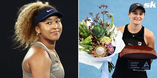 Naomi Osaka (L) and Ashleigh Barty