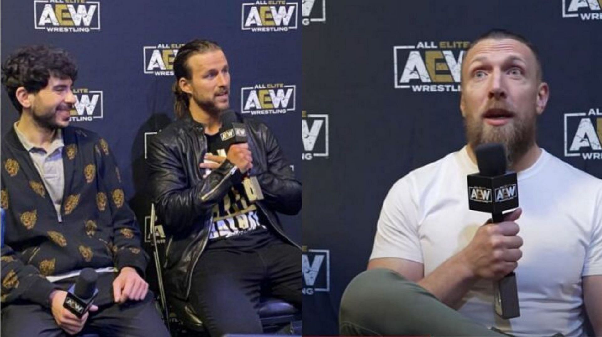 Tony Khan-Adam Cole (left) and Bryan Danielson (right)