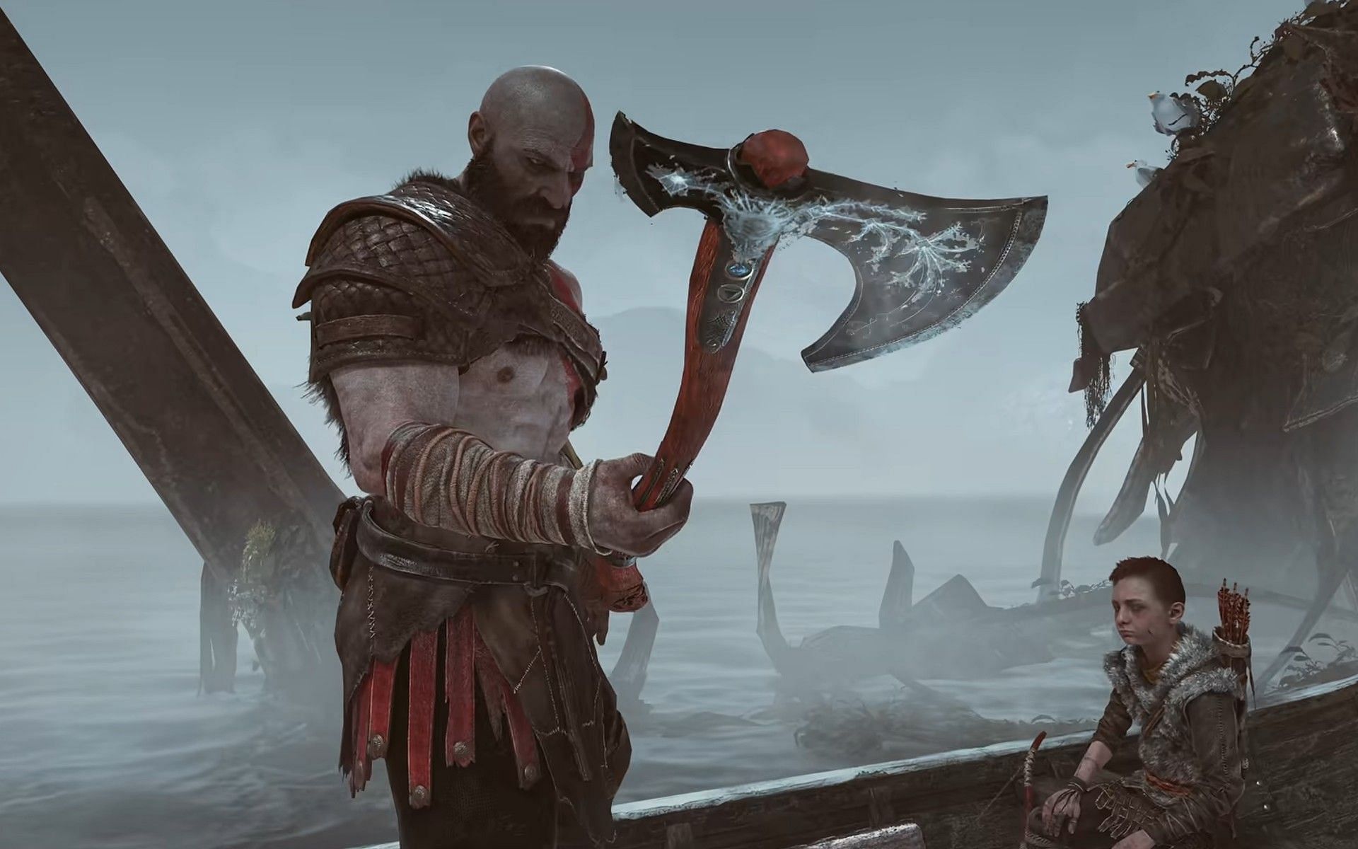 Mods can change the graphics for Kratos&#039; adventure (Image via Sony)