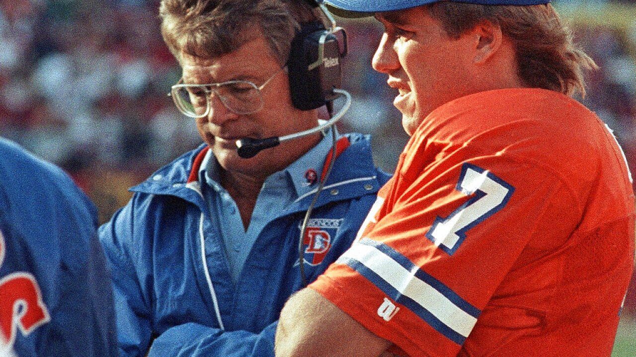 Dan Reeves with QB John Elway in Denver