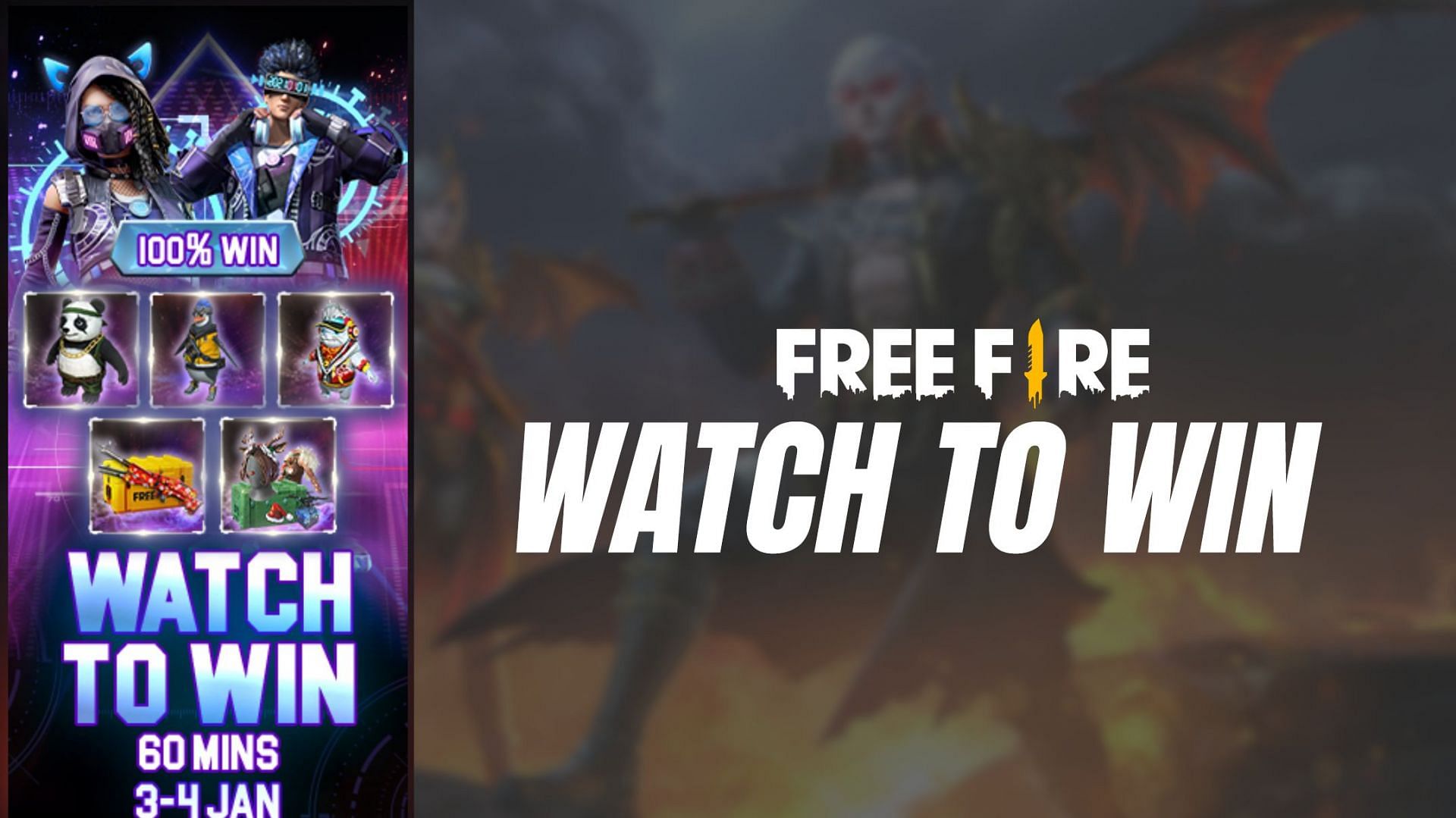The event gives free rewards to the players in Free Fire (Image via Sportskeeda)