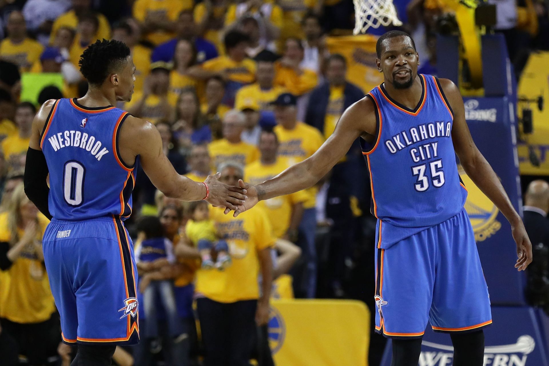 Westbrook and Kevein Durant for the OKC Thunder
