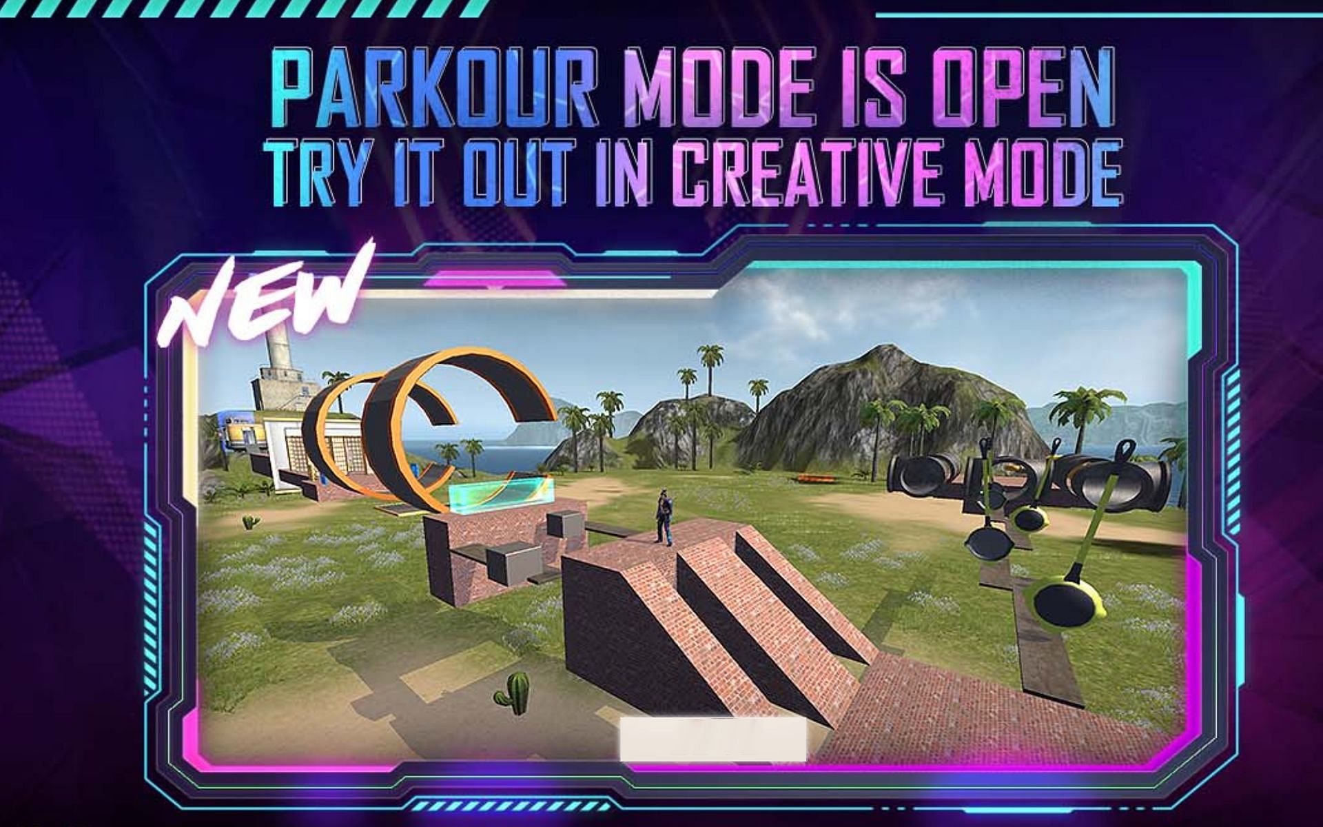 Parkour Mode is now available in the game after the OB32 update (Image via Garena)