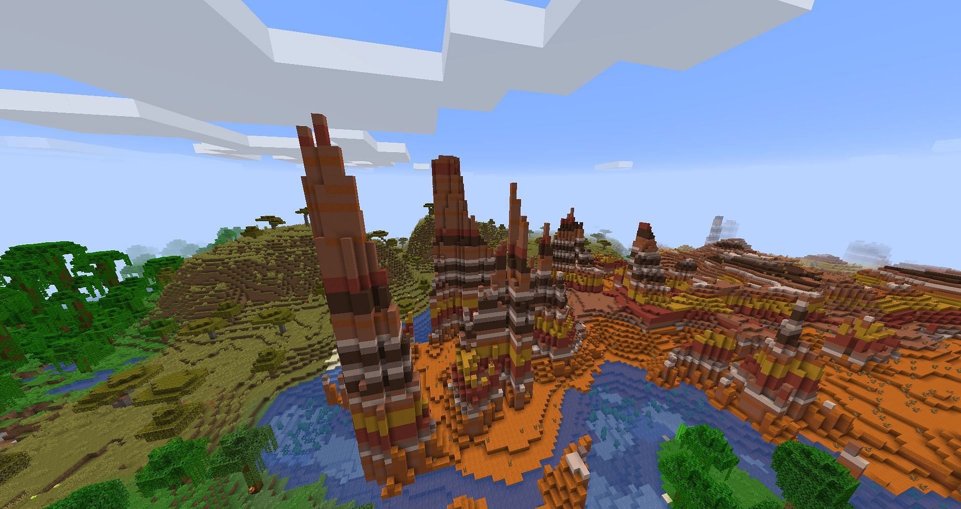 Eroded Badlands (Image via Minecraft Wiki)