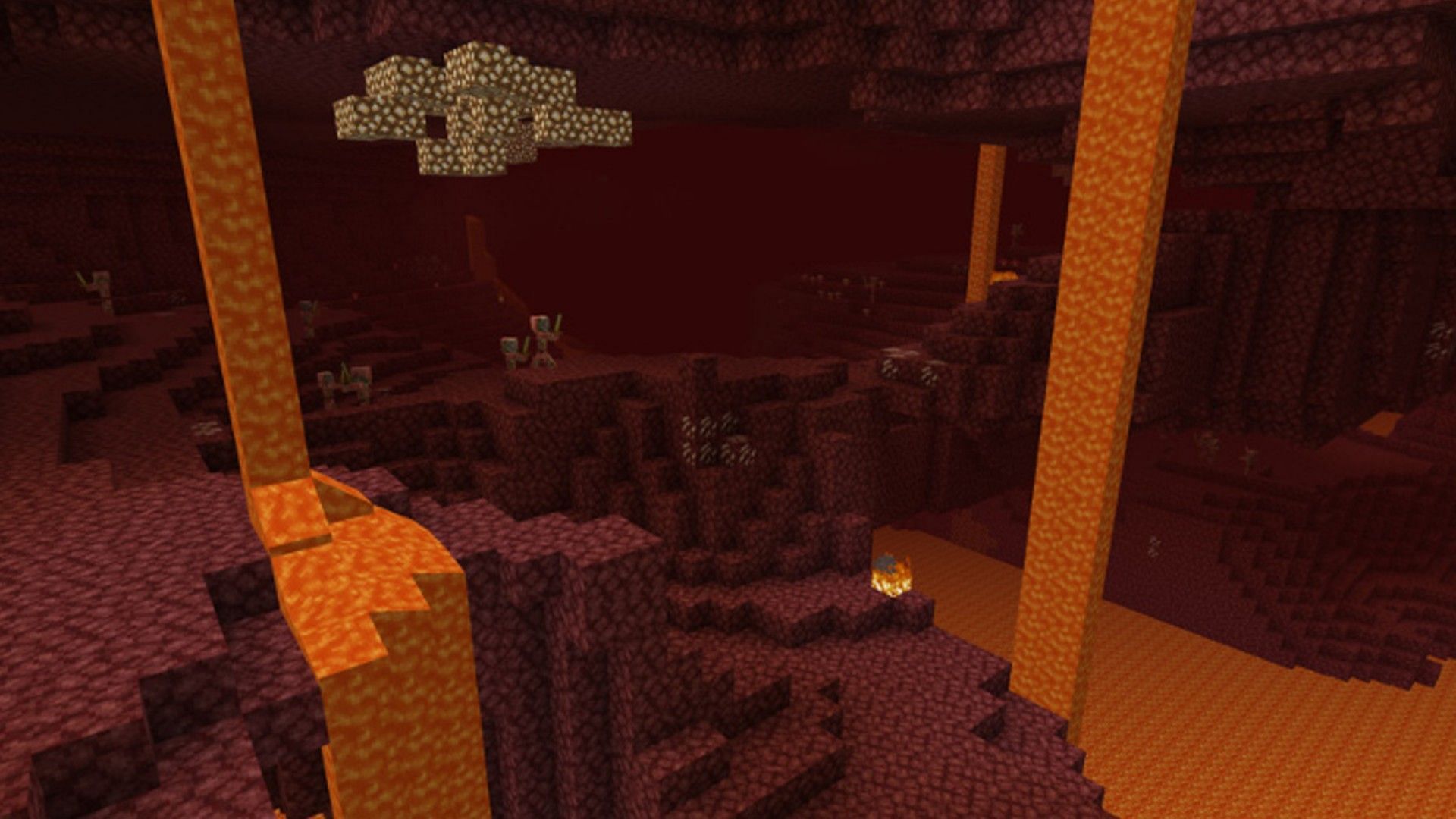 The Nether realm (Image via Minecraft)