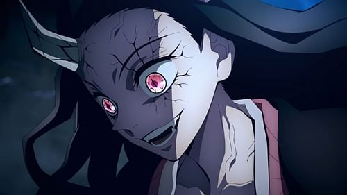 Nezuko's awakened form in Demon Slayer anime (Image via Ufotable)