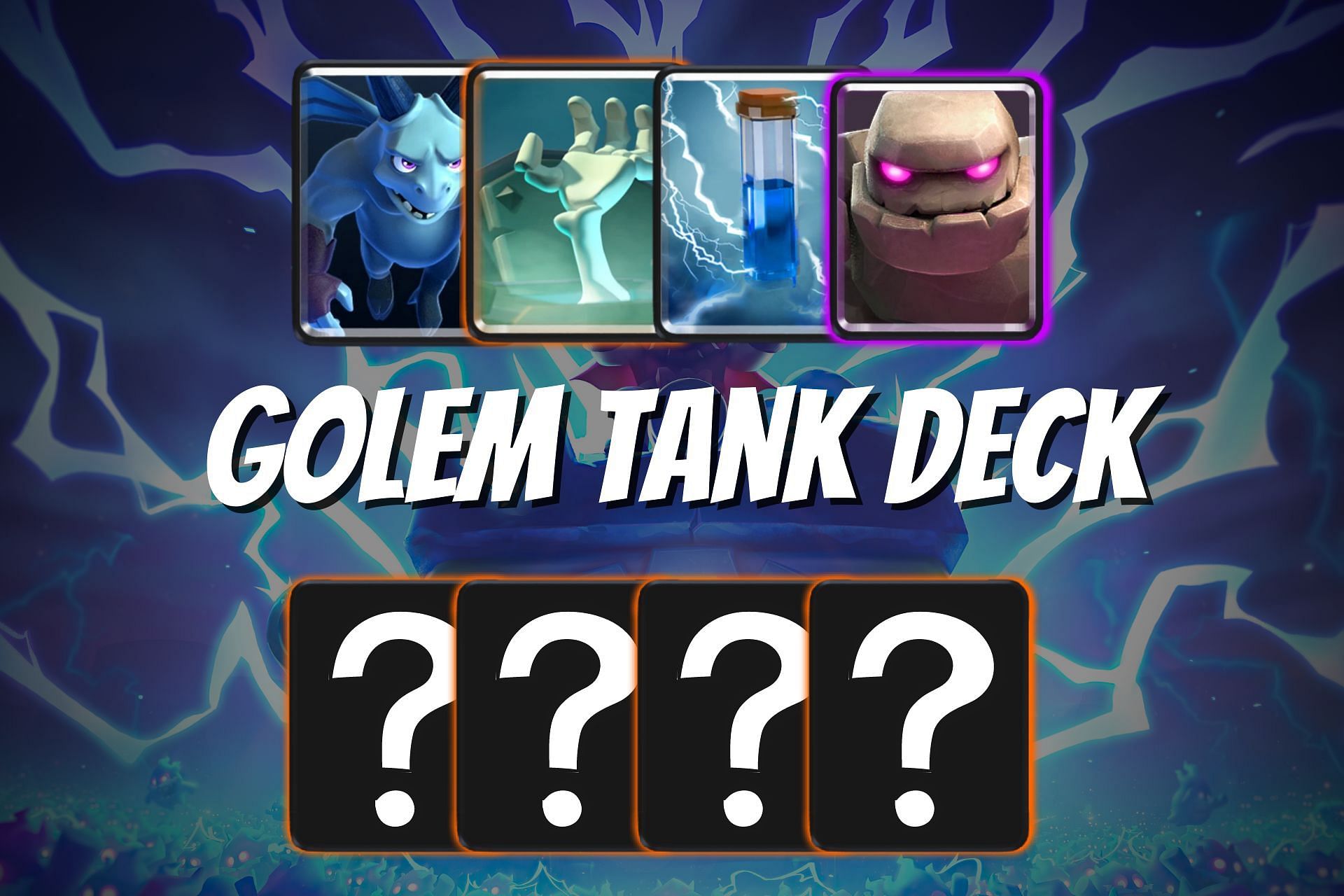 The Golem Tank deck in Clash Royale (Image via Sportskeeda)