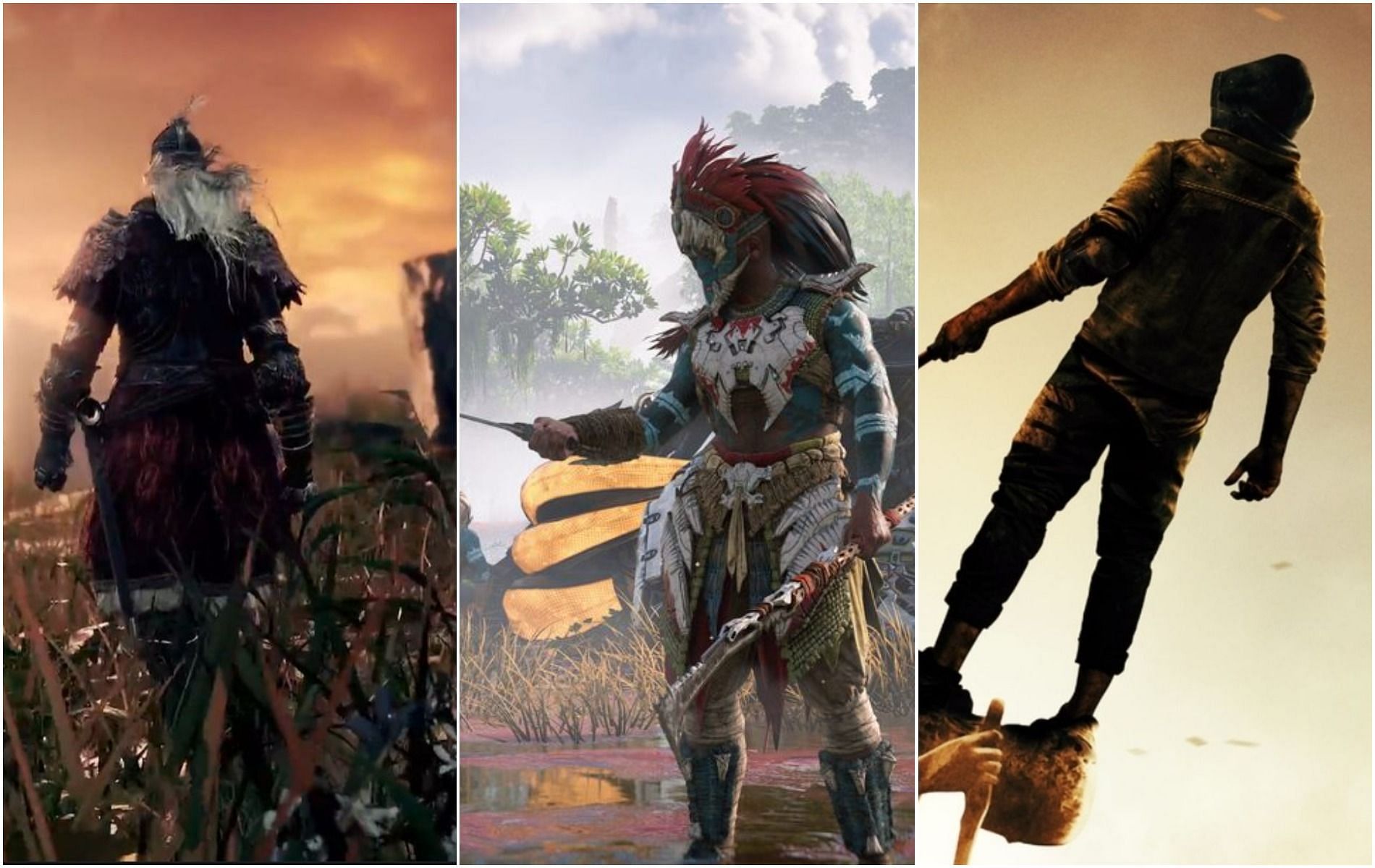 Top 5 Games releasing next month (Image via Elden Ring, Horizon Forbidden West, and Dying Light 2)
