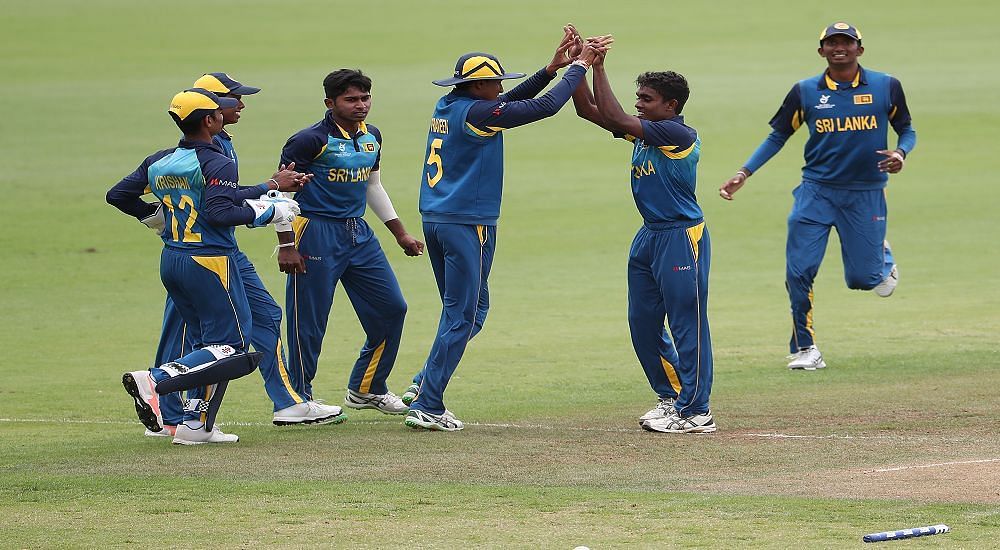 Sri Lanka U19 Cricket Team in action (Image Courtesy: ICC)