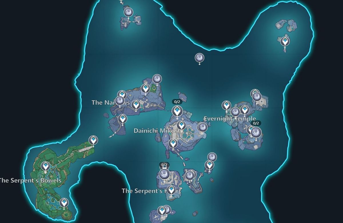 Key Sigils in Genshin Impact: All 59 locations in Enkanomiya