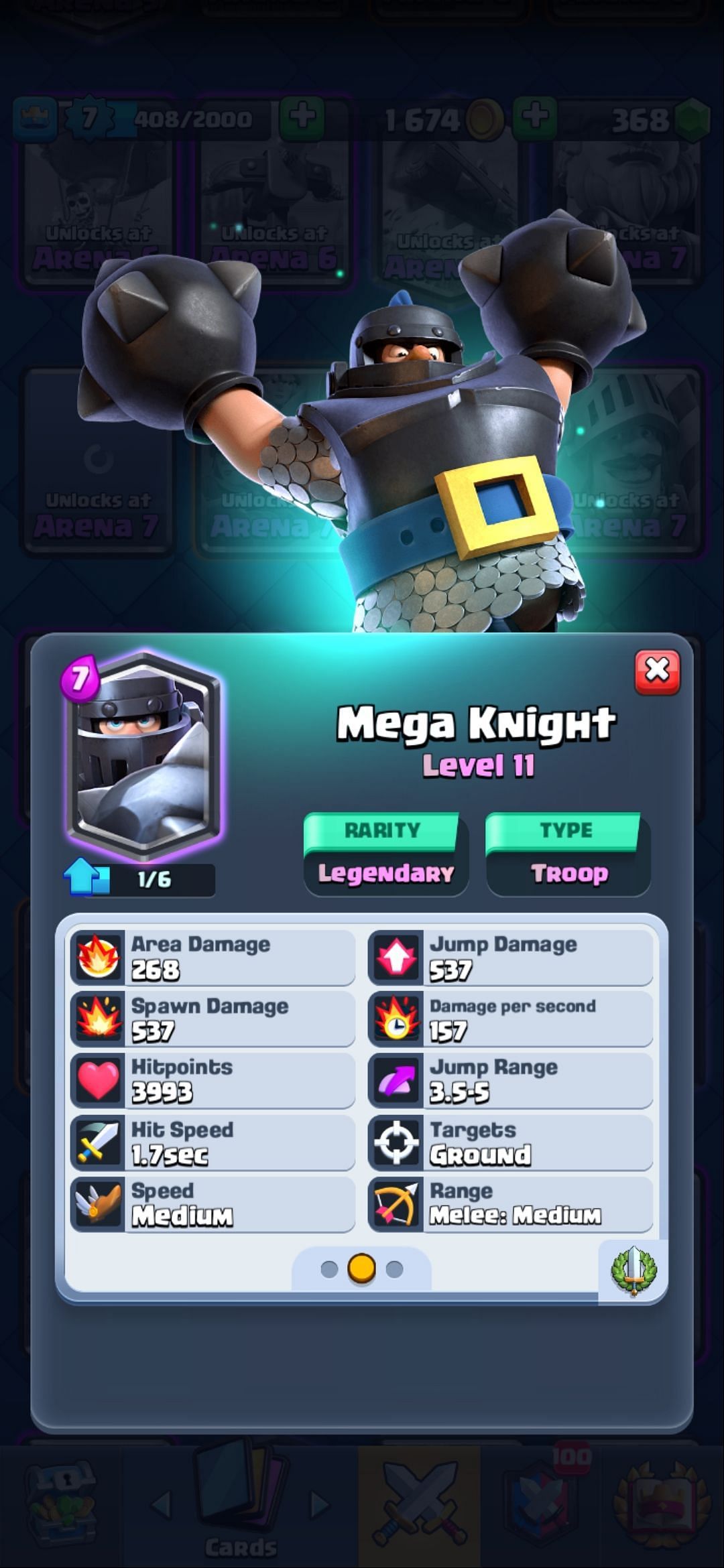 The Mega Knight card (Image via Sportskeeda)