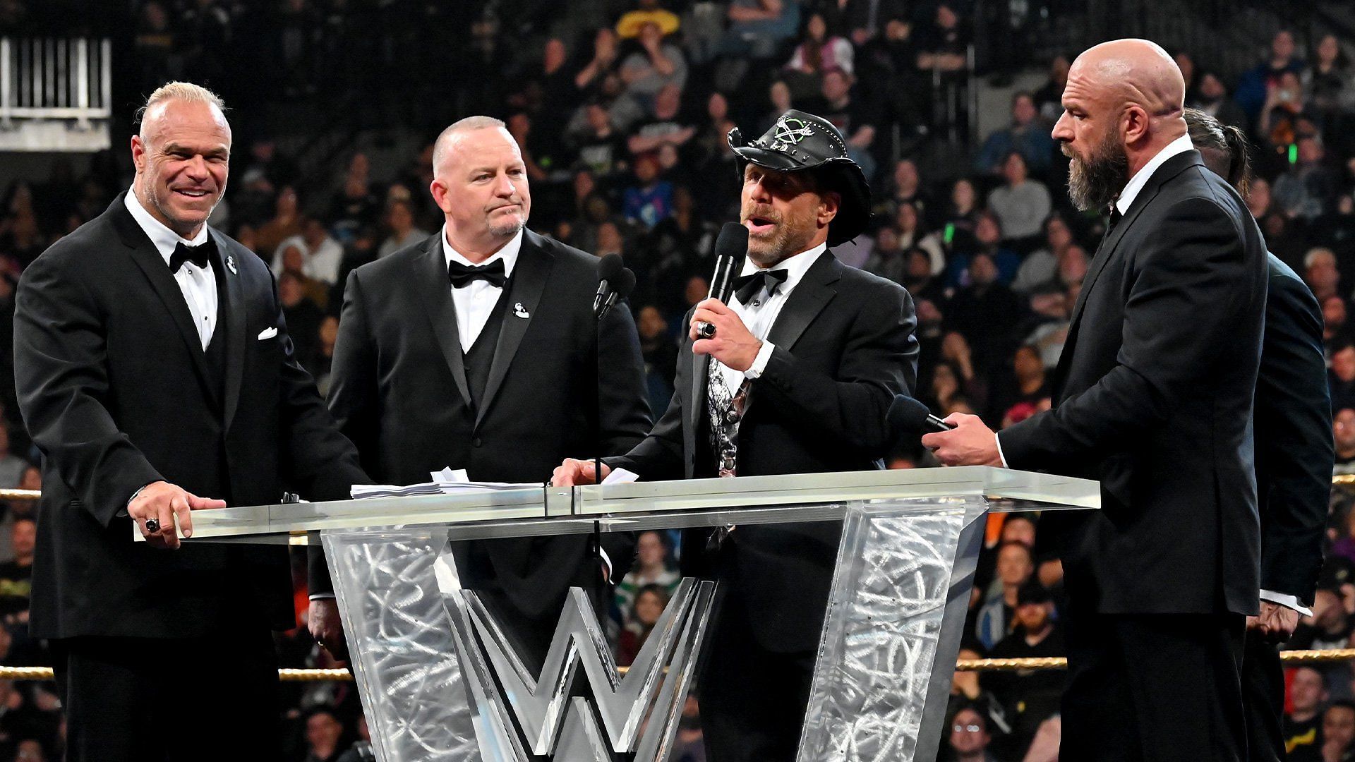 D-Generation X during their 2019 WWE Hall of Fame induction