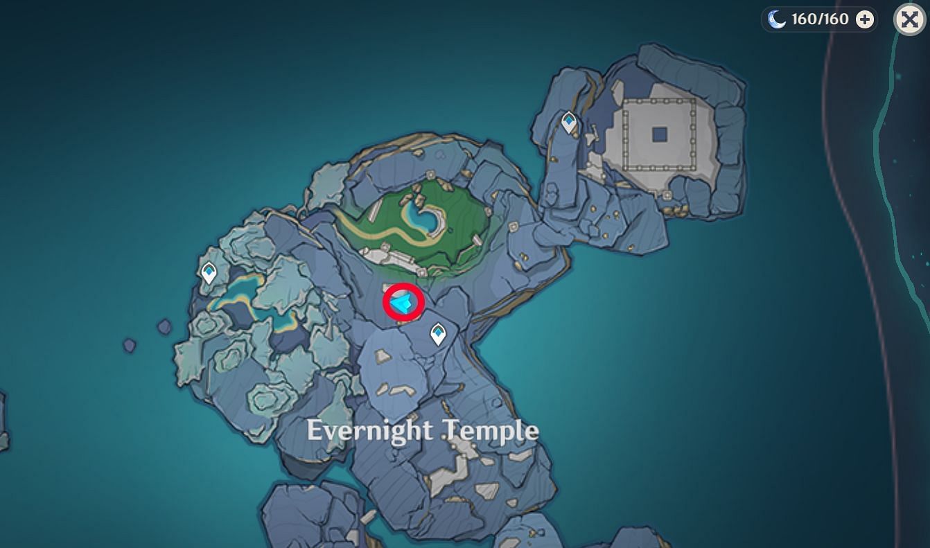 The location for obtaining the Offerings of the Temple (Image via Genshin Impact)