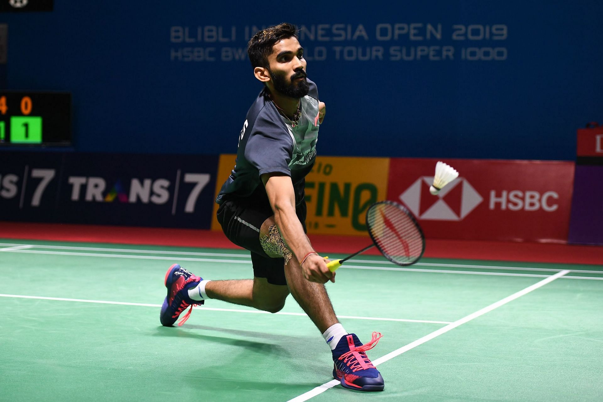 Kidambi Srikanth in action at 2019 Indonesia Open