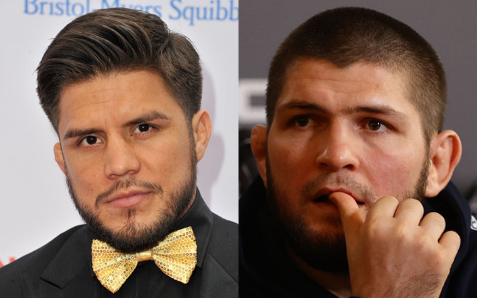 Henry Cejudo (left); Khabib Nurmagomedov (right)