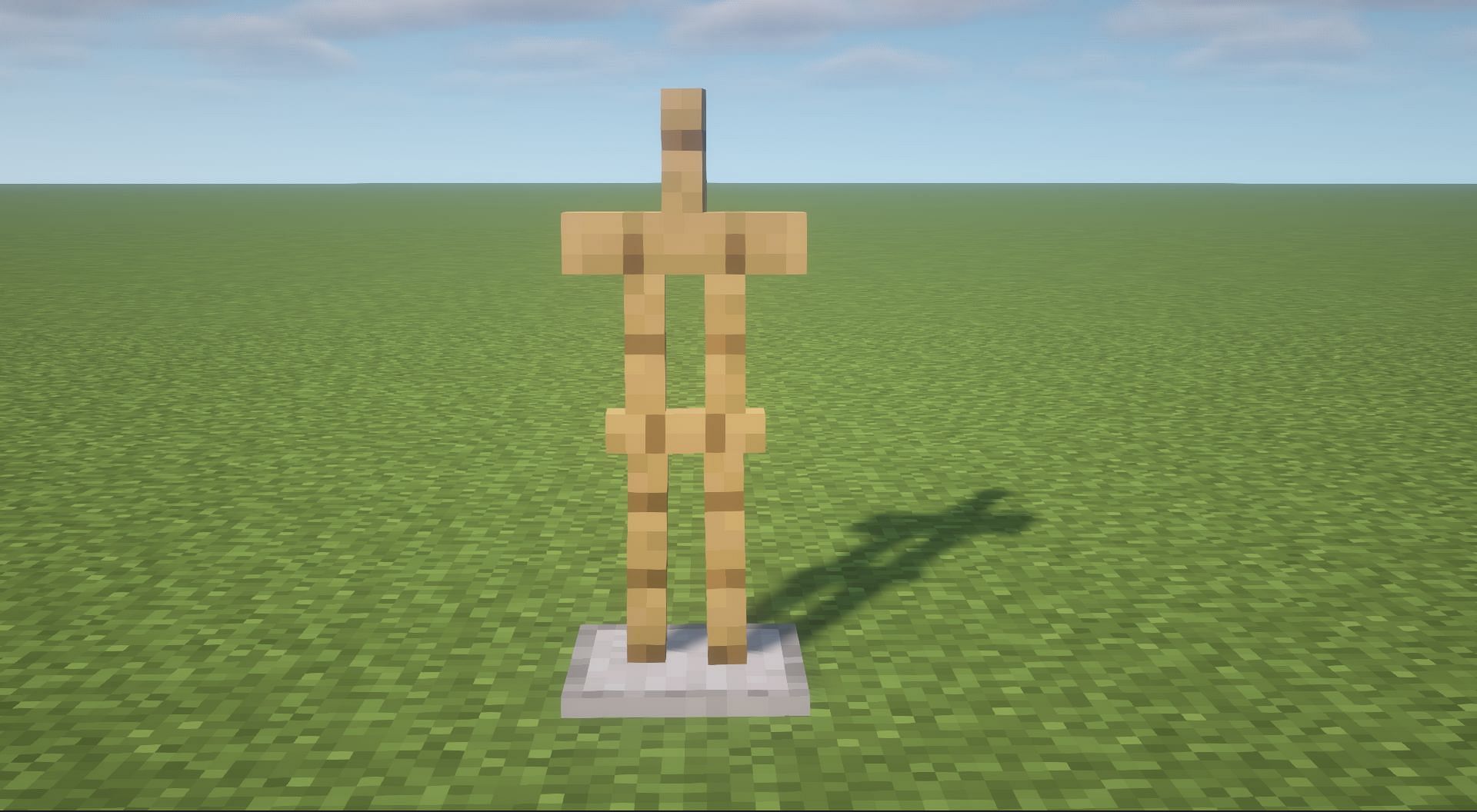 An armor stand (Image via Minecraft)