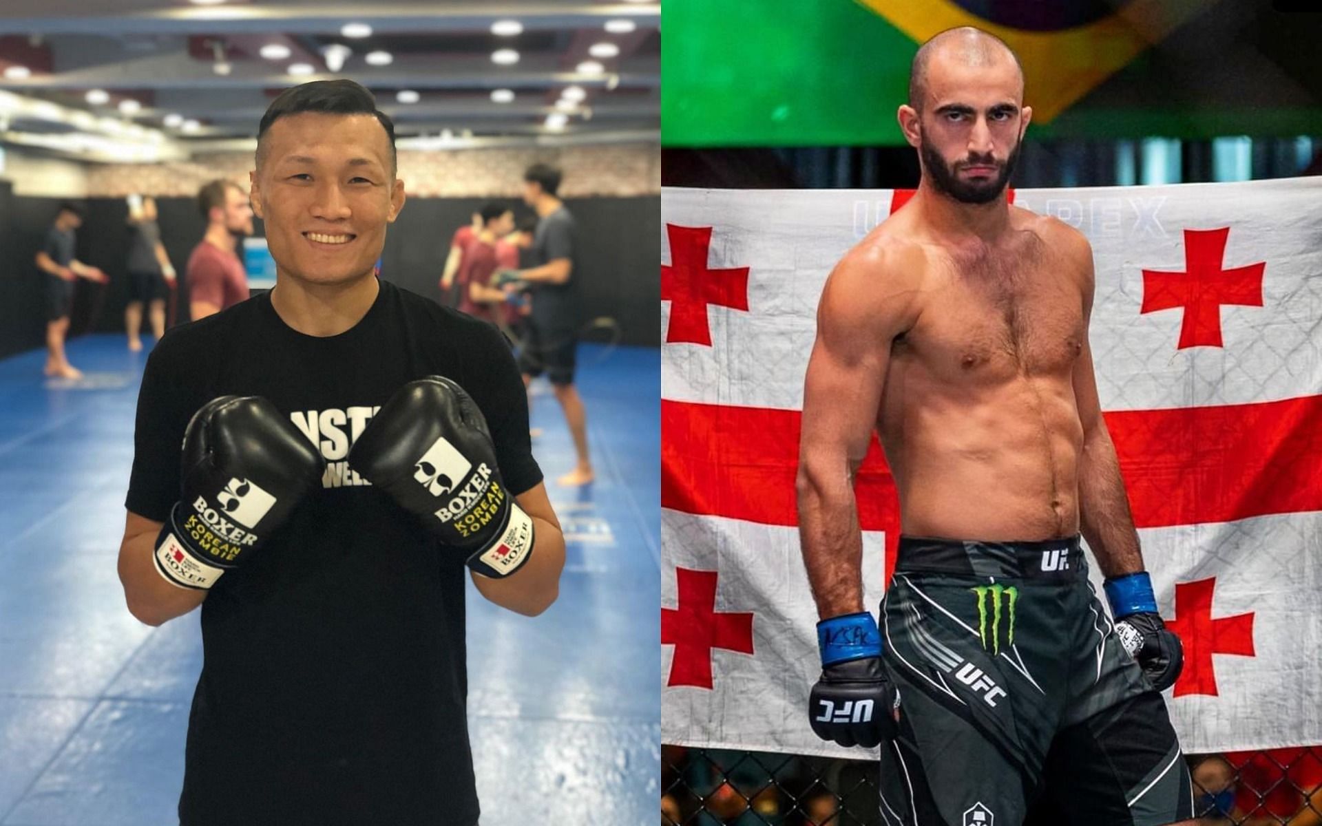 Chan Sung Jung (left), Giga Chikadze (right) [Images Courtesy: @koreanzombiemma @knockoutcancer on Instagram]