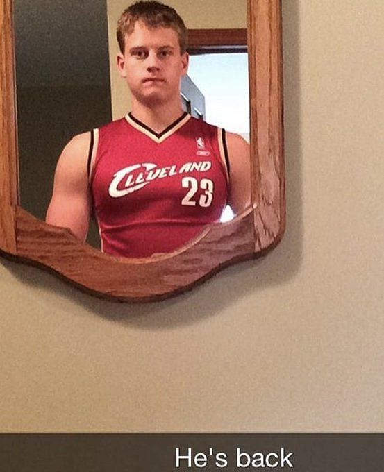 Been that guy - LeBron James shares a throwback picture of Cincinnati  Bengals quarterback and hometown hero Joe Burrow in a Cleveland Cavaliers  jersey