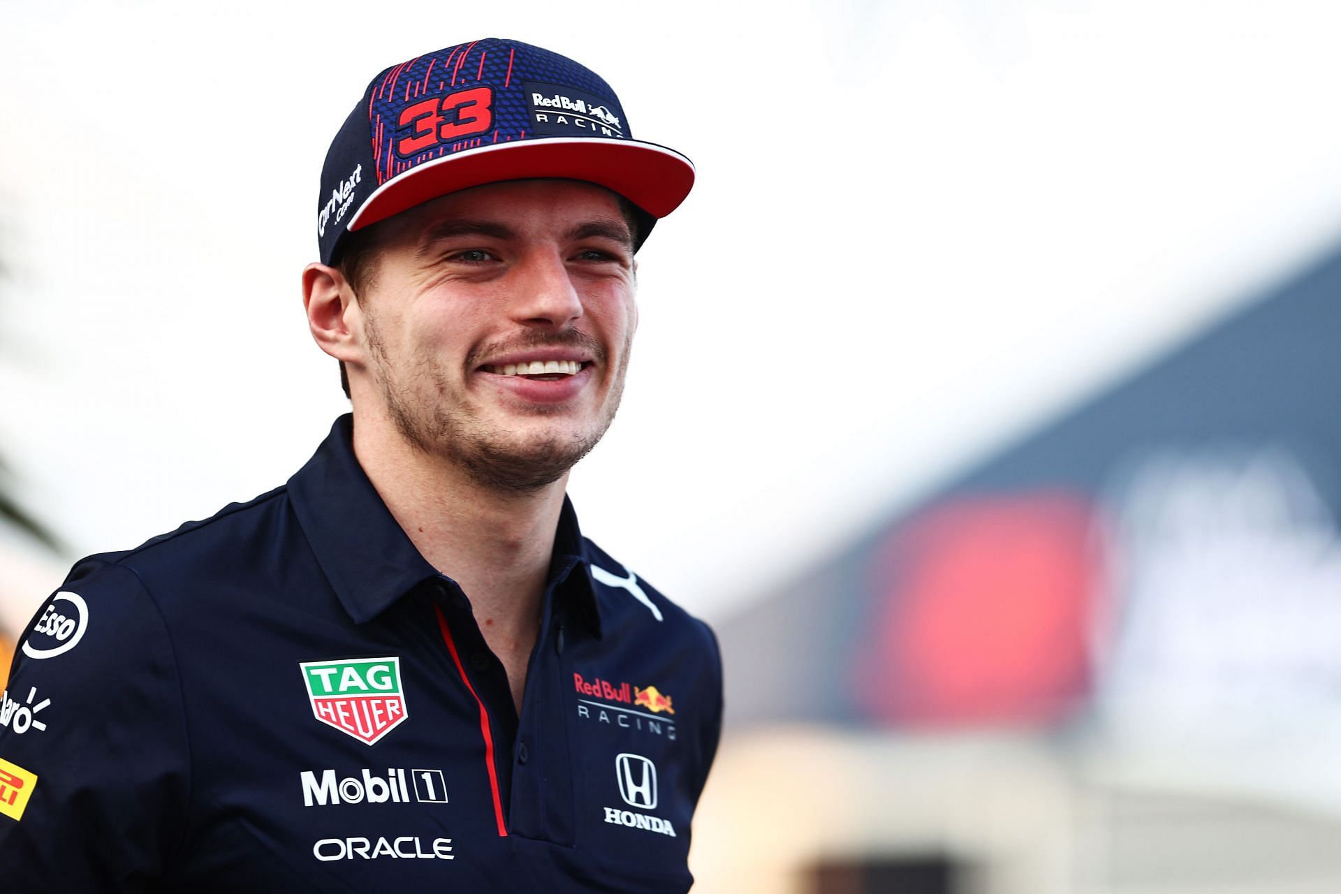 Max Verstappen in the F1 paddock in Qatar (Photo by Mark Thompson/Getty Images)